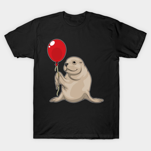 Seal Balloon T-Shirt by Markus Schnabel